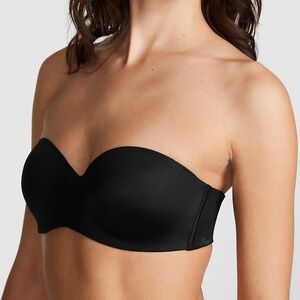 Pink Victoria’s Secret - Wear Everywhere Push-Up Strapless Bra in Pure Black
